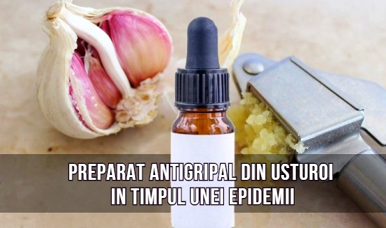 Preparat antigripal din usturoi