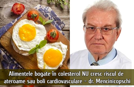 Alimentele bogate in colesterol NU cresc riscul de ateroame – dr. Mencinicopschi
