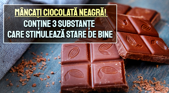 Mancati ciocolata neagra - stimuleaza starea de bine