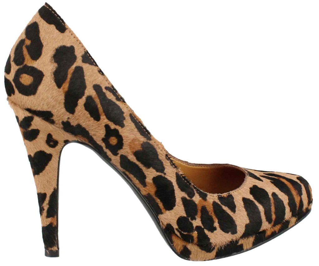 pantofi cu toc animal print