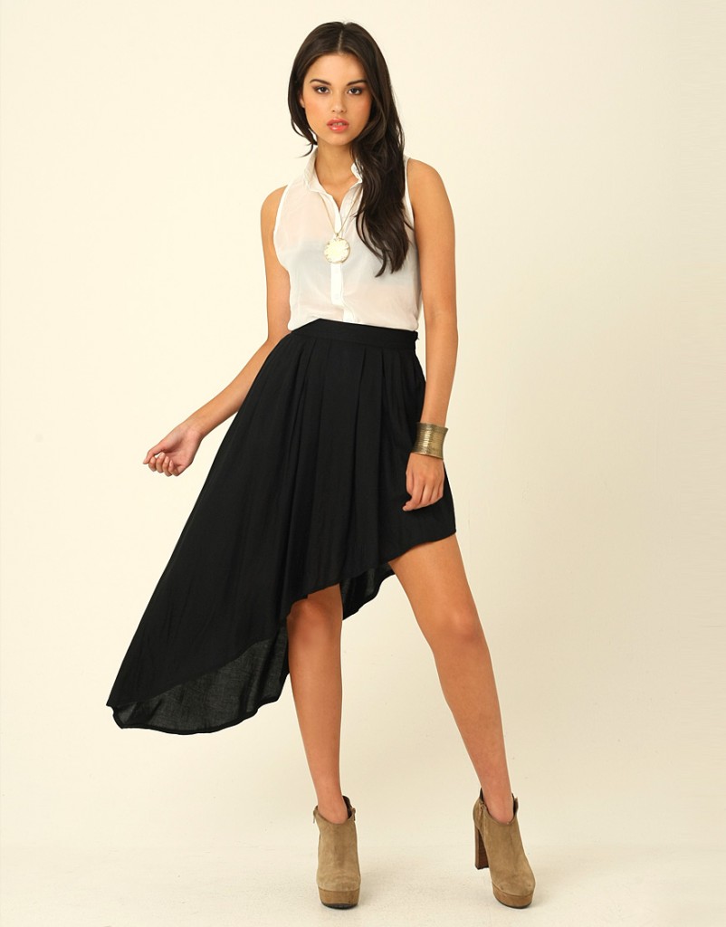 asymmetrical-skirt-black