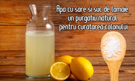 Apa cu sare si suc de lamaie – un purgativ natural pentru curatarea colonului