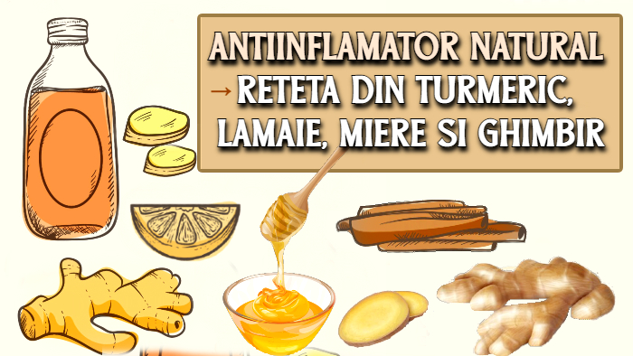 Antiinflamator natural din turmeric, lămâie și ghimbir - tonic imunitar și analgezic