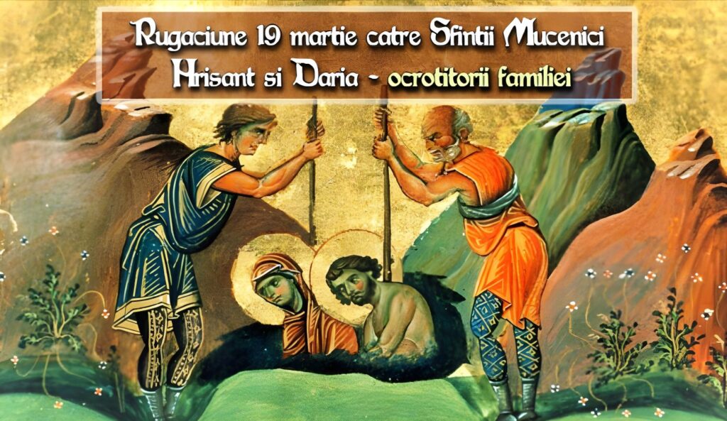 Rugaciune Sfintii Hrisant si Daria - ocrotitorii familiei