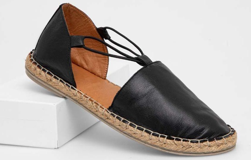 Espadrile dama piele negre