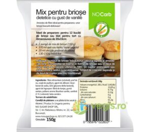 Mix pentru Briose Dietetice cu Gust de Vanilie fara Gluten