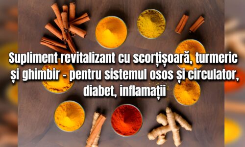 Supliment revitalizant cu scortisoara, turmeric si ghimbir