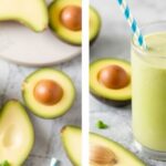 Amesteca avocado si lapte in blender